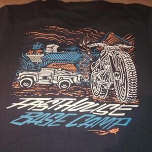 NEW W/ Tags Mens Fasthouse MTB MotoCross Double Sided T-Shirt Navy Blue Sz M